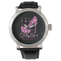 Crush Breast Cancer Awareness Bling Pink Ribbon