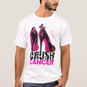 Crush Breast Cancer Awareness name customized T-Shirt