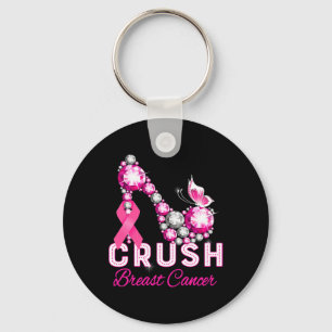 Crush Breast Cancer Warrior Support Breast Cancer  Keychain