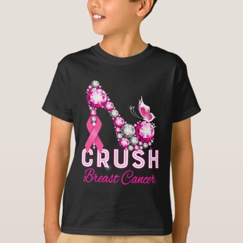 crush breast cancer warrior support breast cancer  T_Shirt