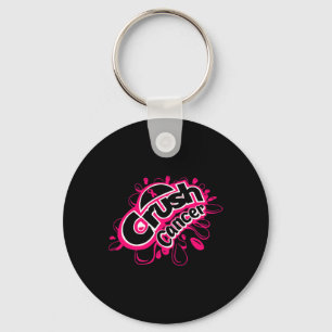 Crush cancer breast cancer awareness  keychain