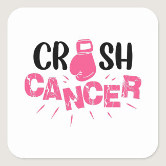 Crush Cancer Square Sticker