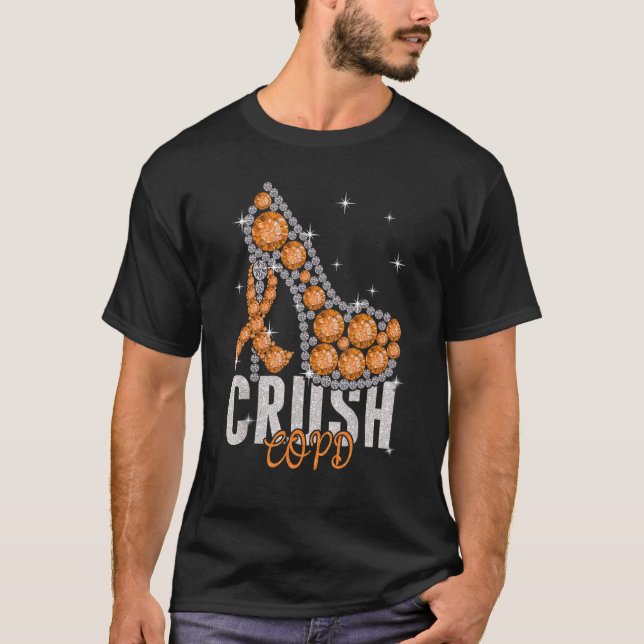 Crush Copd Twinkle Ribbon Support T-Shirt (Front)