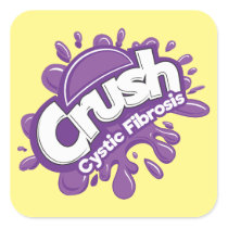 Crush Cystic Fibrosis Square Sticker