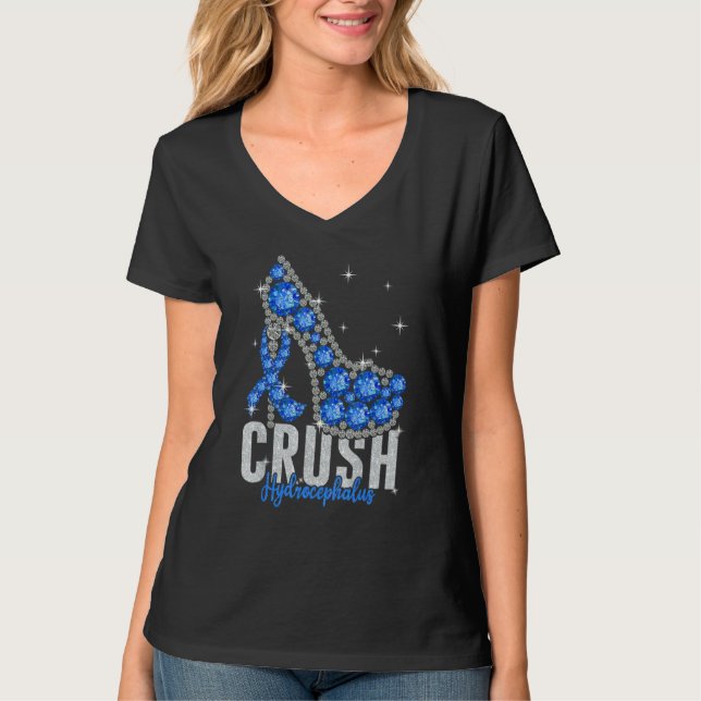 Crush Hydrocephalus Twinkle Ribbon Support T-Shirt (Front)