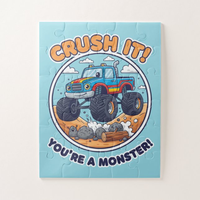 Crush It! You're A Monster! - Epic Cartoon Monster Jigsaw Puzzle (Vertical)
