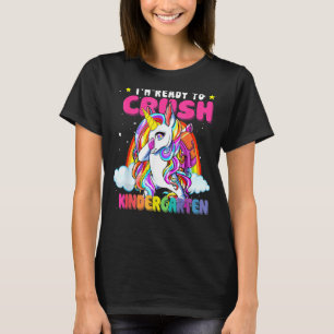 Crush Kindergarten Dabbing Unicorn Back To School  T-Shirt