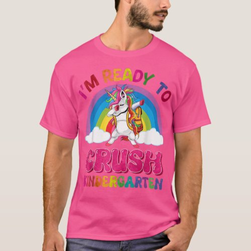 Crush Kindergarten Dabbing Unicorn Back to School  T_Shirt
