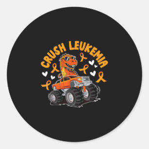 Crush leukemia awareness month leukemia warrior classic round sticker