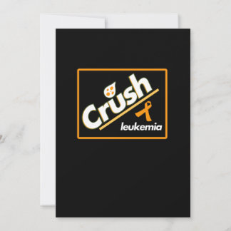 Crush Leukemia Awareness Orange Ribbon Support Thank You Card