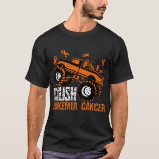 Crush Leukemia Cancer Awareness Orange Monster Tru T-Shirt