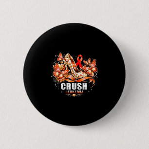 Crush leukemia cancer high heels butterfly flower button