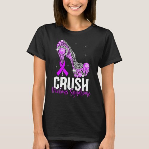 Crush Moebius Syndrome Awareness Purple Ribbon Hig T_Shirt