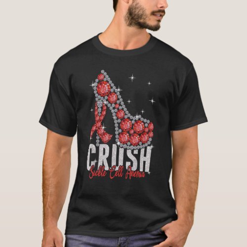Crush Sickle Cell Anemia Twinkle Ribbon Support T_Shirt