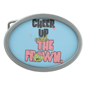 CRUSH THE FROWN CHEER UP BELT BUCKLE