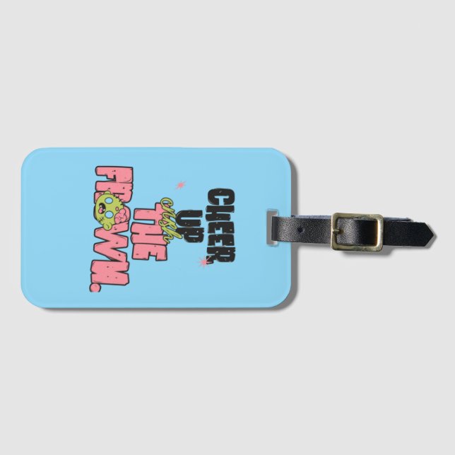 CRUSH THE FROWN CHEER UP LUGGAGE TAG (Front Horizontal)