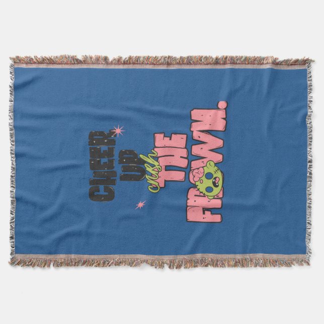 CRUSH THE FROWN CHEER UP THROW BLANKET (Front)