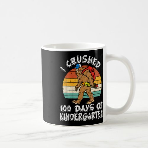 Crushed 100 Days Of Kindergarten Bigfoot 100th Day Coffee Mug