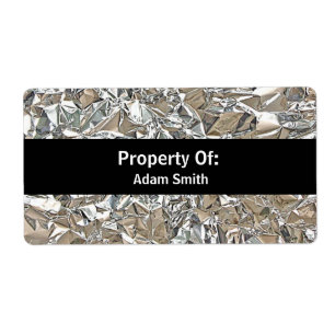 Crushed Aluminum Label