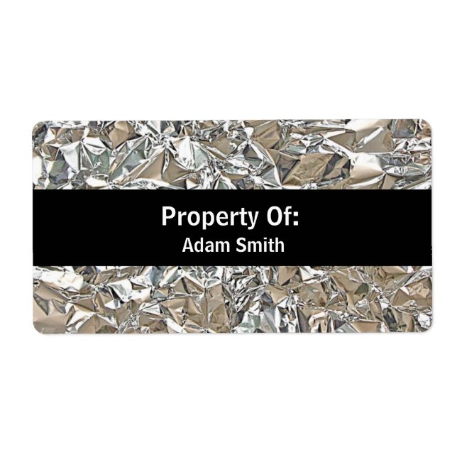 Crushed Aluminum Label (Front)