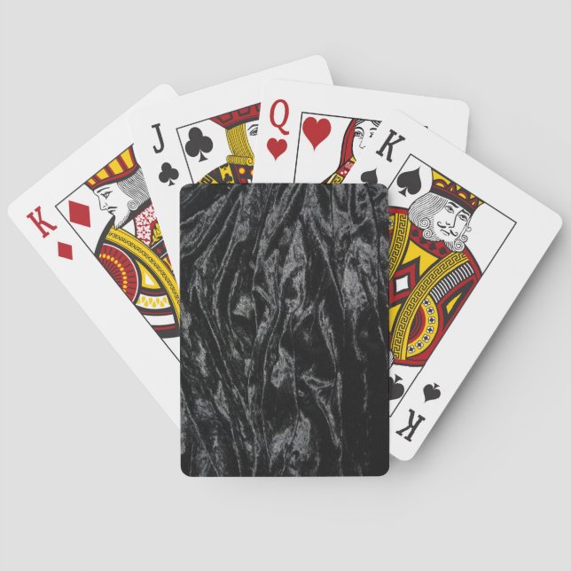 Crushed Black Velvet Poker Cards (Back)