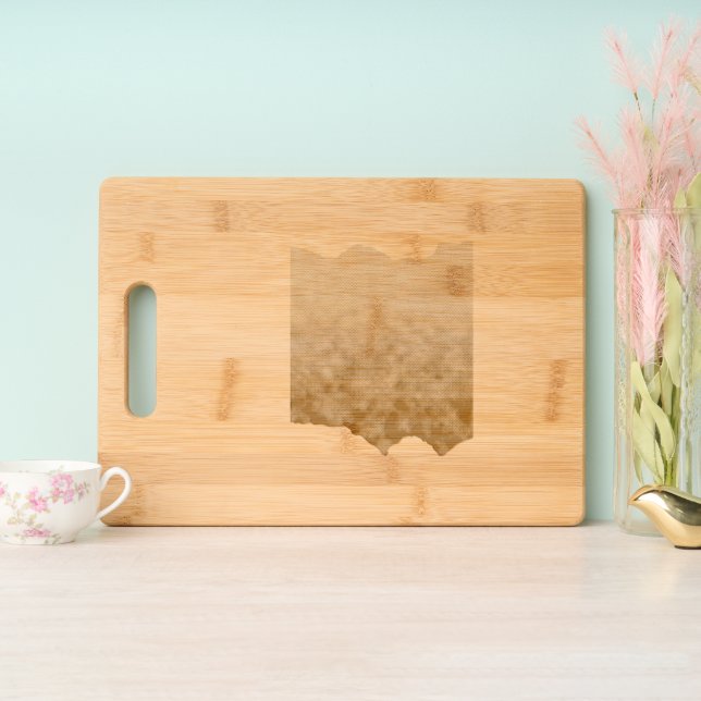 Crushed Bloom Engraved Cutting Board (Upright)
