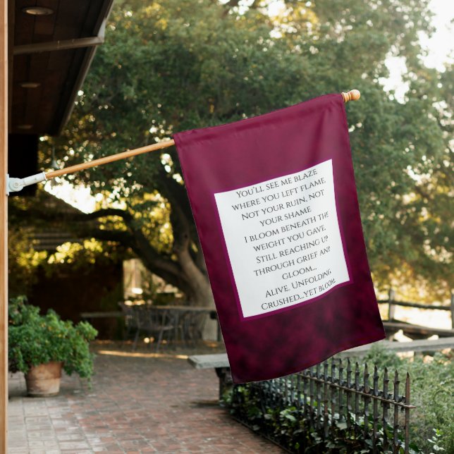 Crushed Bloom House Flag (In SItu)