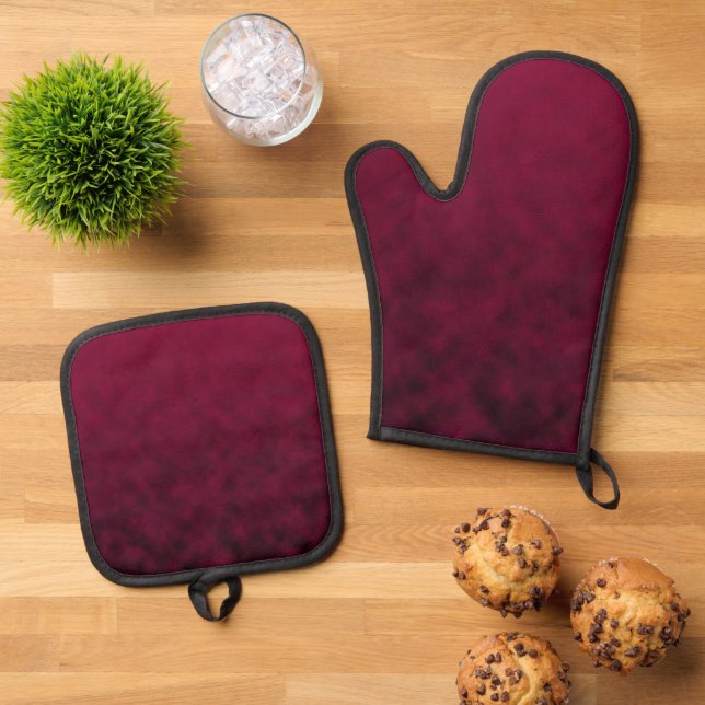 Crushed Bloom Oven Mitt & Pot Holder Set (Top Down)