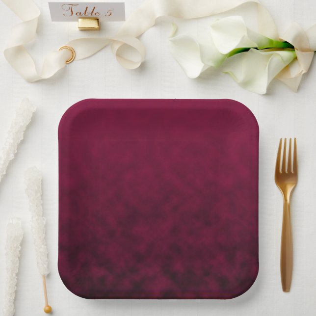 Crushed Bloom Paper Plates (Wedding)