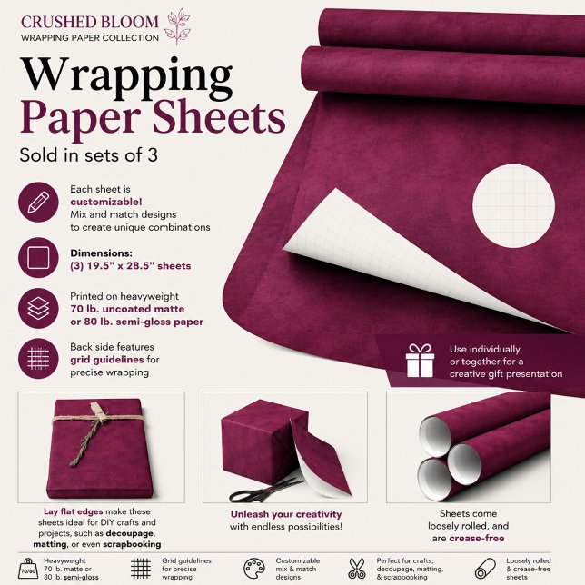 Crushed Bloom Wrapping Paper Sheets (Creator Uploaded)