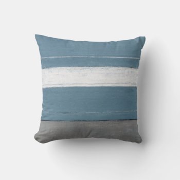 'crushed' Blue Abstract Art Throw Pillow by T30Gallery at Zazzle