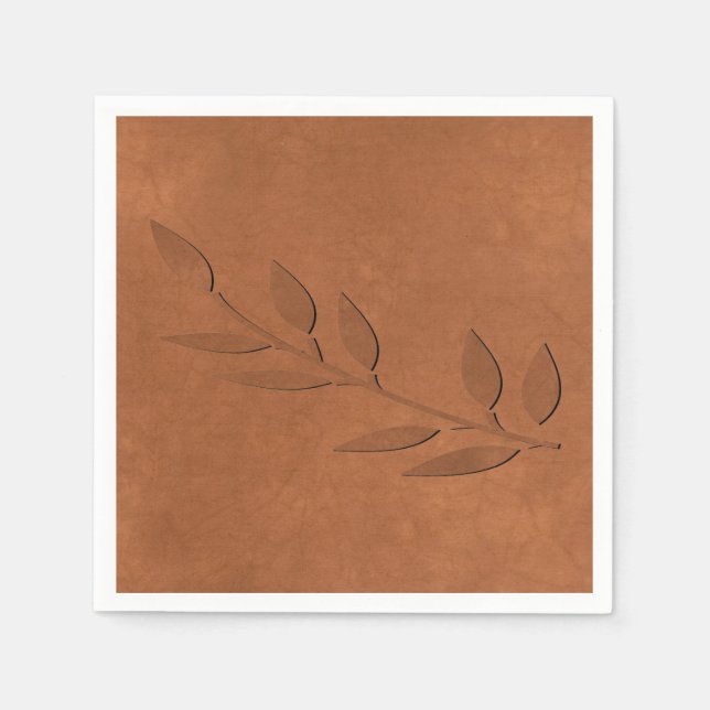 Crushed Copper Paper Napkins (Front)