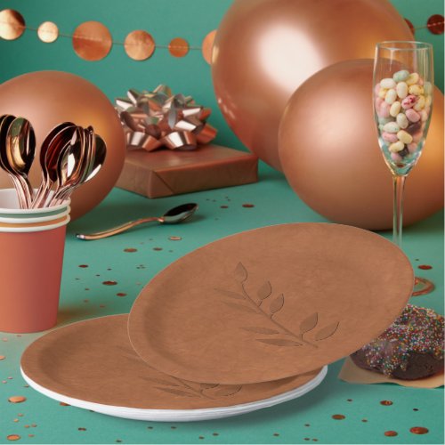 Crushed Copper Paper Plates