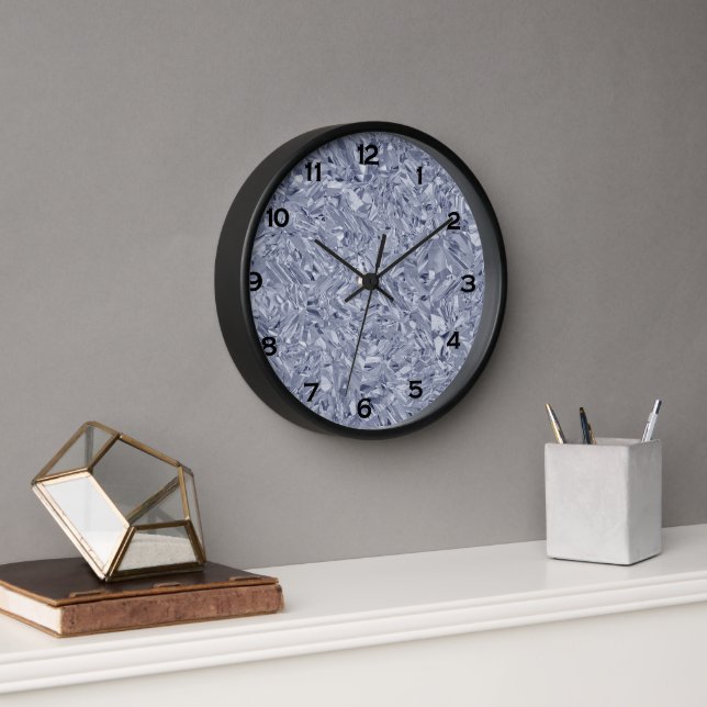 Crushed Diamond Gems   Clock (Office)