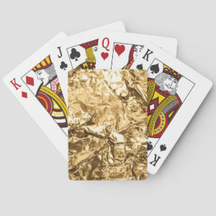 Crushed Golden Folds Poker Cards