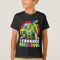 Crushed Preschool Dinosaur T Rex Graduation cap