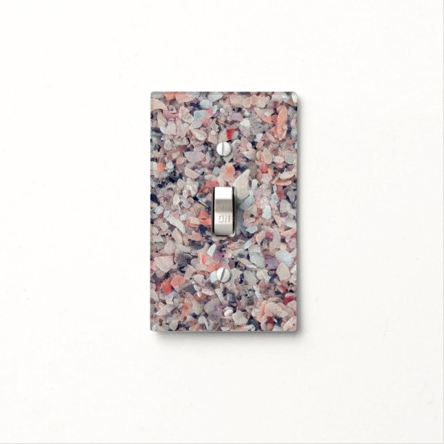 Crushed Sea Shells Beach Light Switch Cover (In Situ)