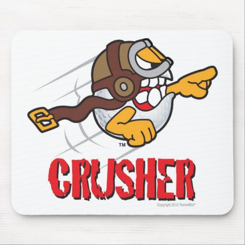 Crusher Cartoon Golf Ball For A Longest Drive Winn Mouse Pad