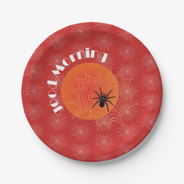 Crusher in the net with droplets like pearls paper plates (Front)