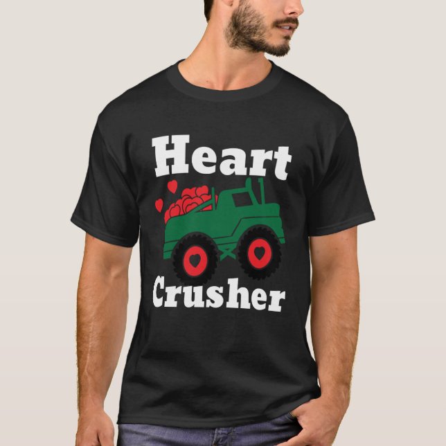 Crusher of Hearts Valentines for Boys Kids Valenti T-Shirt (Front)