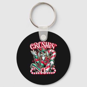 Crushin' It Nutcracker Xmas Funny Christmas Men Wo Keychain