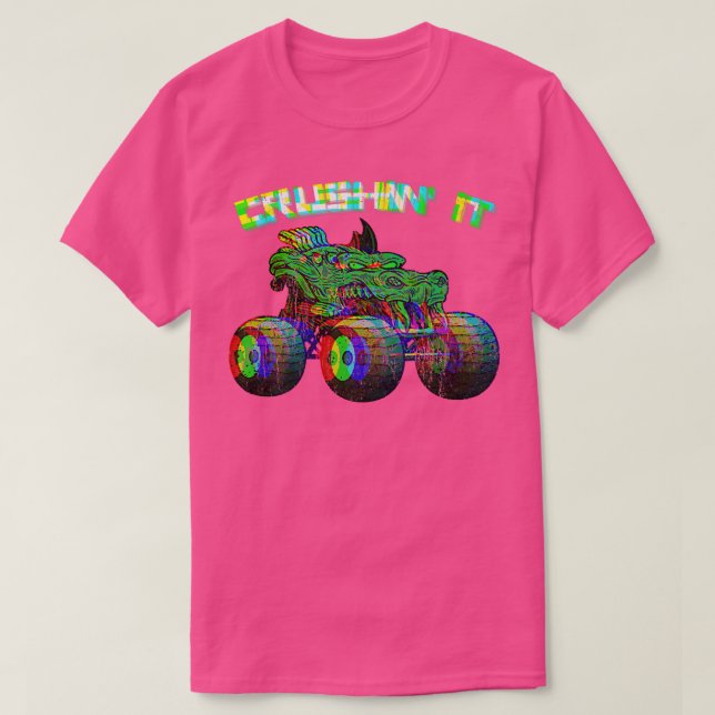 Crushin' Monster Truck Vintage Retro 263 T-Shirt (Design Front)