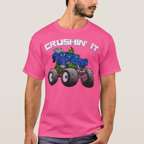 Crushin Monster Truck Vintage Retro 272 T_Shirt