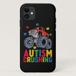 Crushing Autism Monster Truck Awareness Boy Girl iPhone 11 Case