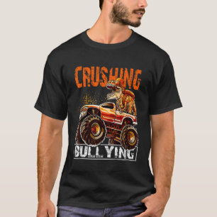 Crushing Bullying Dinosaur Trex Truck Orange Unity T-Shirt