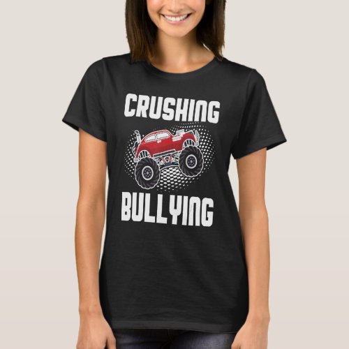 Crushing Bullying Monster Truck Kids Unity Day Ora T_Shirt