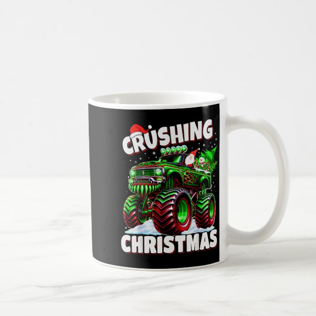 Crushing Christmas Truck For Boys Kids Holiday  Coffee Mug (Right)