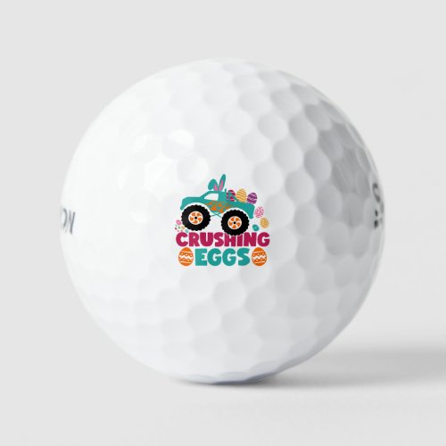 Crushing Eggs Funny Quote Happy Easter Sunday Egg  Golf Balls
