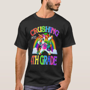 Crushing Into 4Th Grade Unicorn Back To School T-Shirt