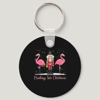 crushing into christmas flamingo pink nutcracker w keychain